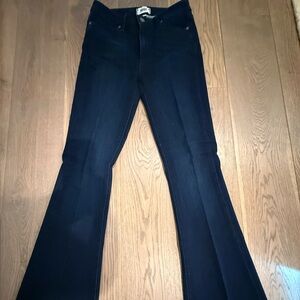 PAIGE High-Rise Flare Jeans – Navy Blue | Size 27